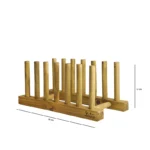 استند نگهدارنده بشقاب چوبی 6 خانه