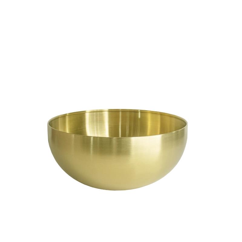 کاسه استیل طلایی رنگ ثابت سایز 24 سانتی‌متر