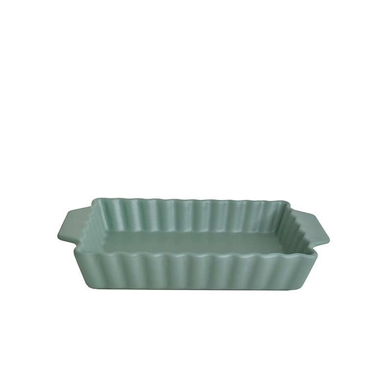 سینی سرامیکی بومی مدل لازانیا مستطیل مات