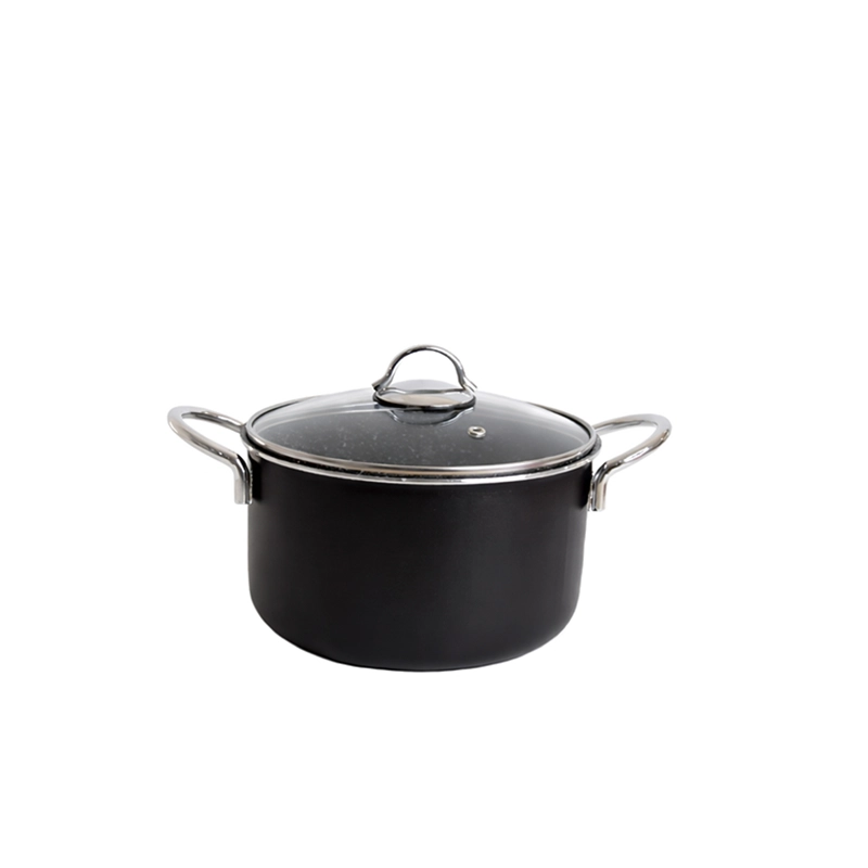 قابلمه گرانیتی جلامبین سایز ۲۲ دودسته با درب پیرکس