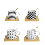 ماگ با زیری چوبی(بامبو)/قاشق